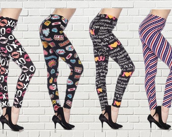 soft printed leggings