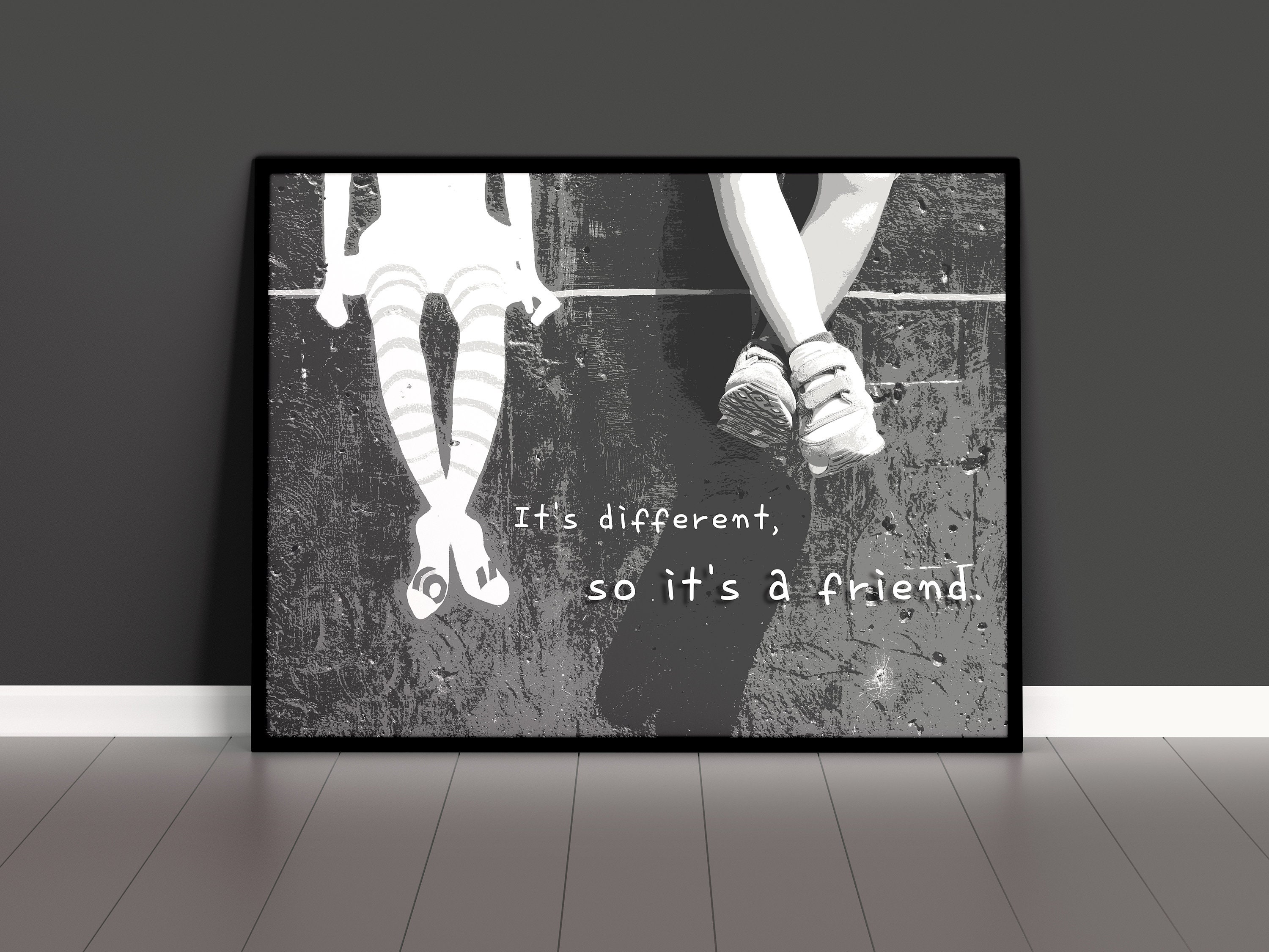 Kids Printable Friend Black and White - Etsy