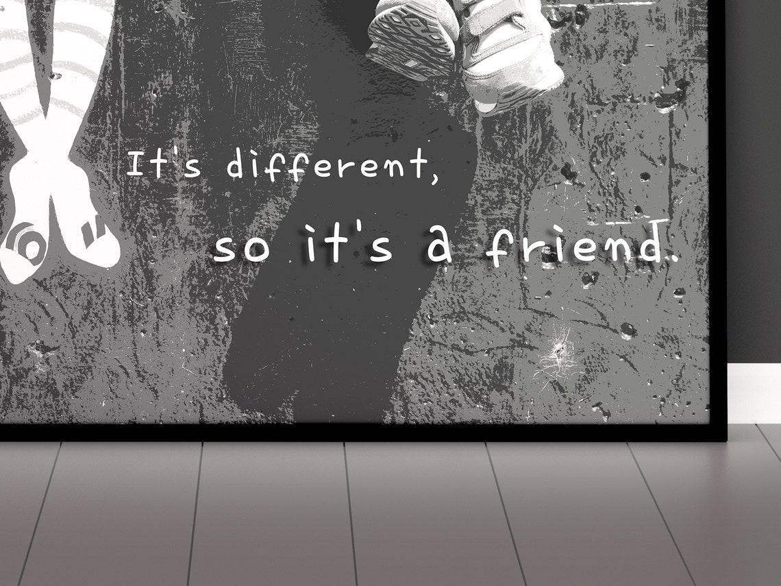 Kids Printable Friend Black and White - Etsy