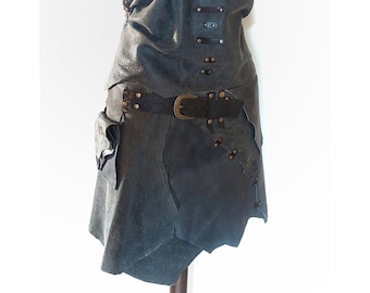 Leather Skirt barbarian Costume viking Costume gift Leather Skirt Festival Skirt boho Leather Skirt Gift Skirt barbarian Leather Skirt Etsy