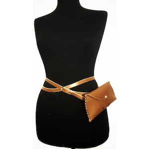 Leather Mini Bag Belt: Vegetable Tanned Leather Harness