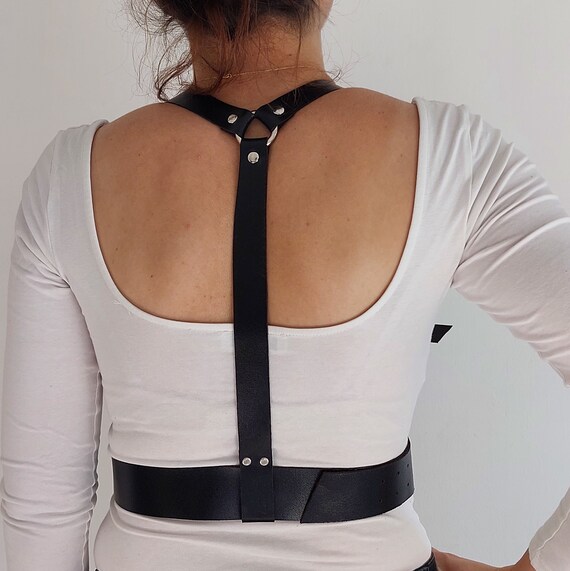 Leather Body Harness Belt: Adjustable Fashion Chest Harness  display picture 1