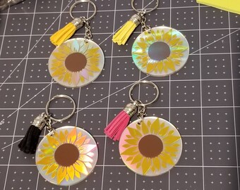 Download Svg Digital Download Sunflower Keychain Outline Etsy
