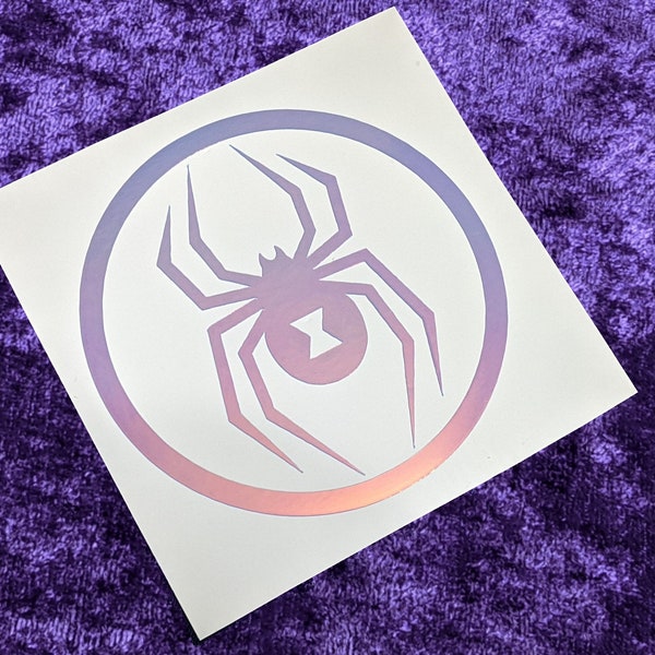 Black Widow Spider Permanent Vinyl Decal in Magical Holographic or Various Colors