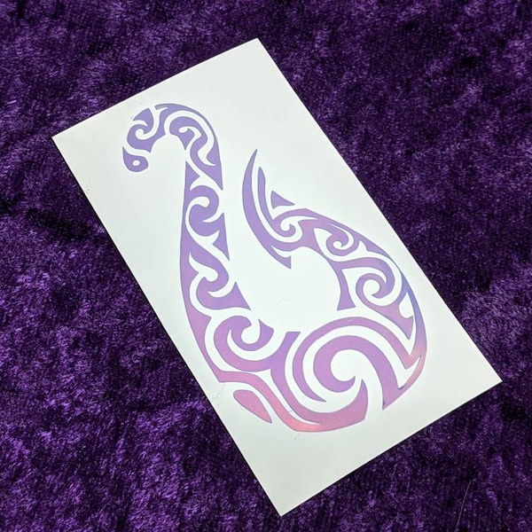 Moana Maui Magical Fish Hook Permanent Vinyl Decal in Magical Holographic or Various Colors