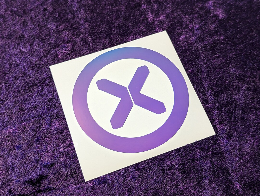 X-men Symbol Modern Permanent Vinyl Decal in Magical Holographic or ...