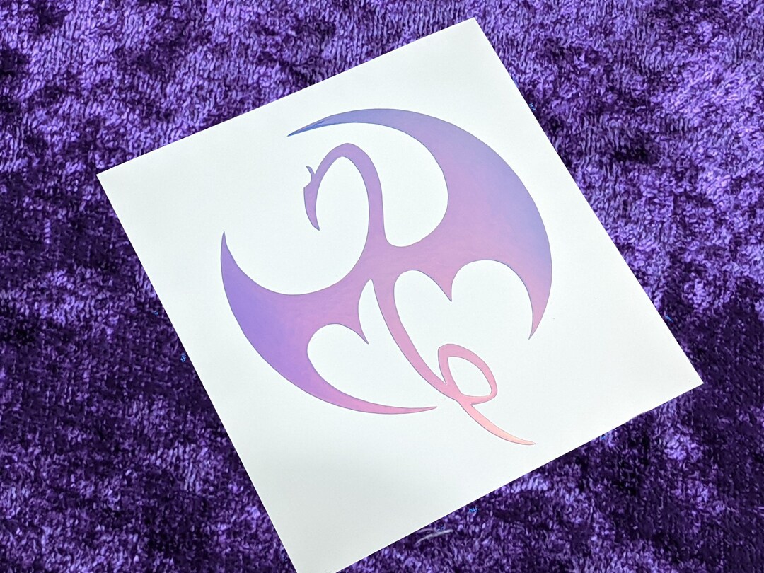 Iron Fist Symbol Marvel Vinyl Decal in Magical Holographic or Various