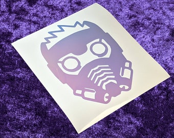 Star-lord Star Lord Mask Guardians Permanent Vinyl Decal in Magical Holographic or Various Colors