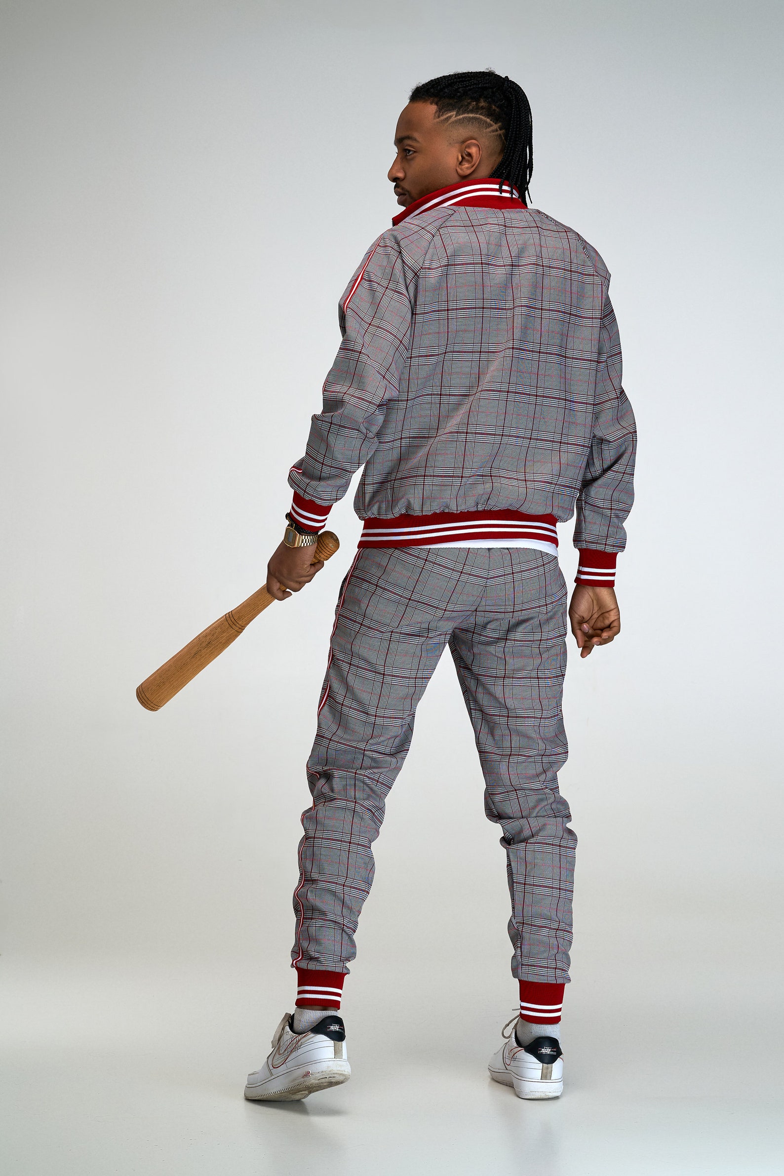 checkered tracksuit bottoms