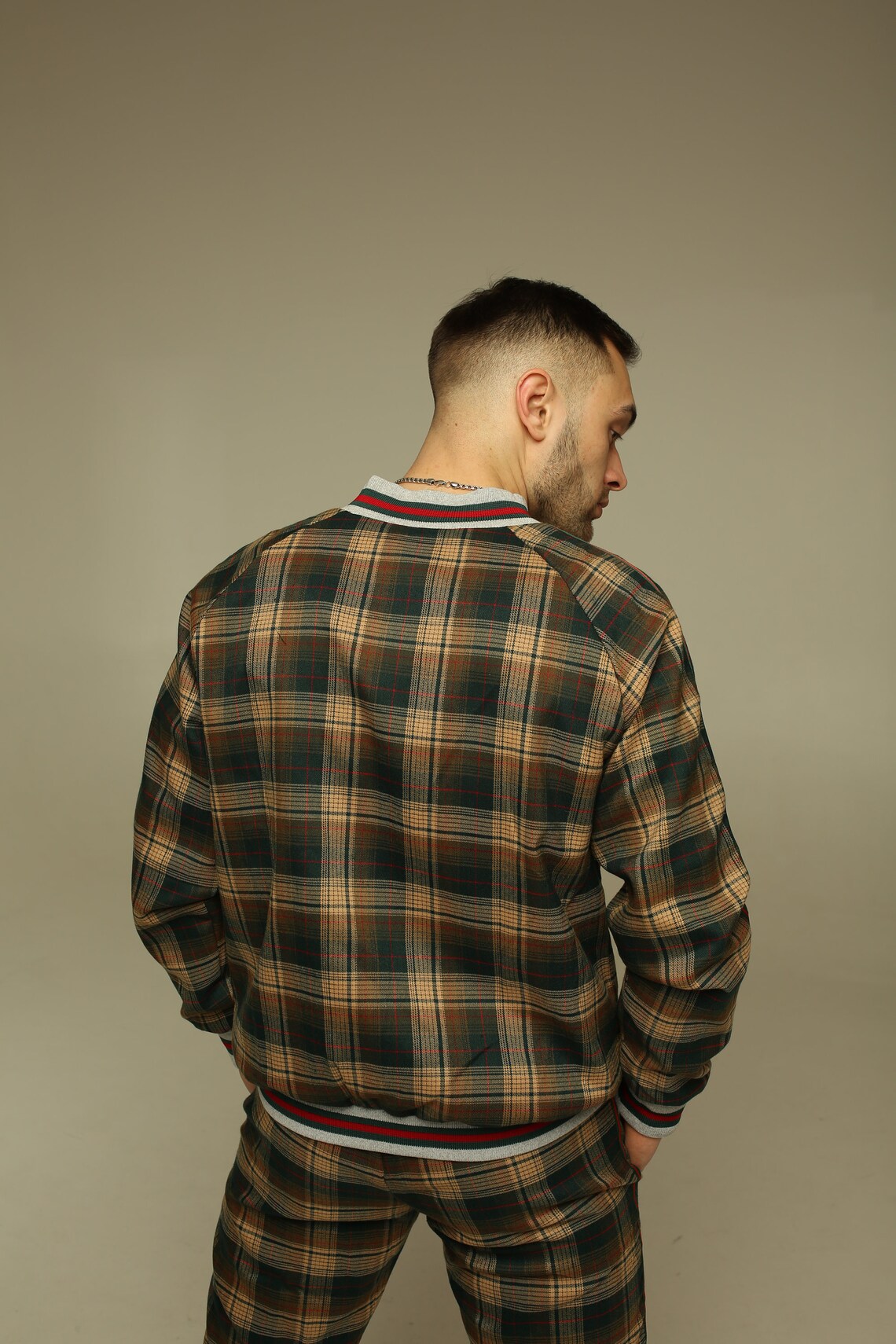 checkered tracksuit bottoms