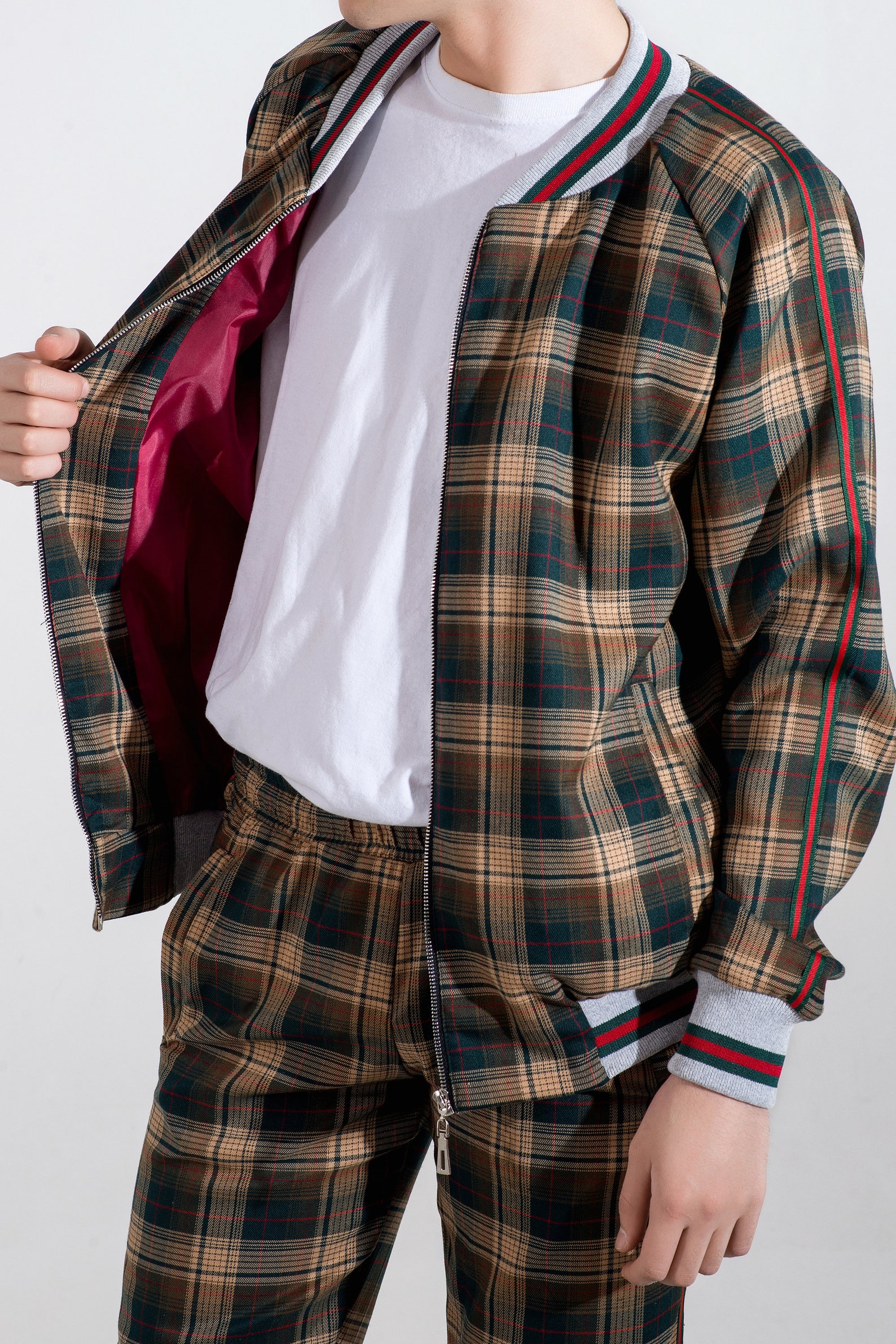 checkered tracksuit bottoms
