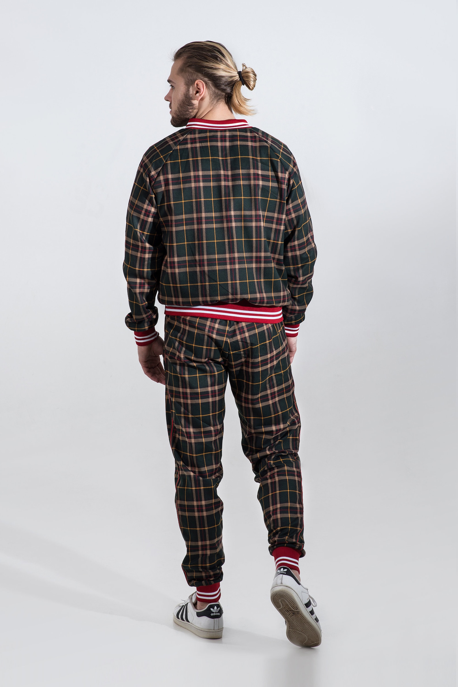 checkered tracksuit bottoms