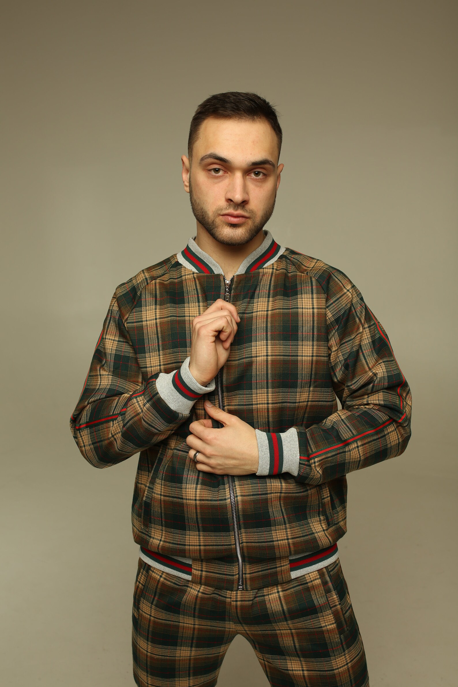 checkered tracksuit bottoms