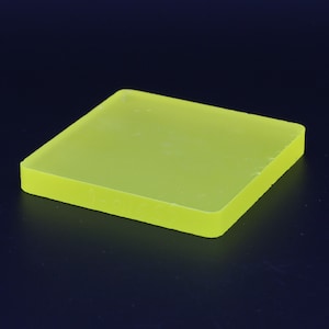 Neon Yellow YAG (Ceramic) Faceting Rough for Gem Cutting - Various Sizes