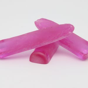 Djeva Bright Pink #1-BIS Lab Created Corundum Sapphire Faceting Rough for Gem Cutting - DISCONTINUED - Various Sizes - Split Boule