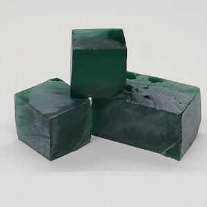Nanosital Simulated Emerald Lab Created Faceting Rough for Gem Cutting - #0/2 - Various Sizes