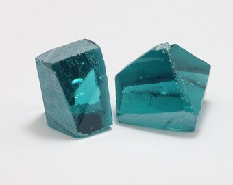 Nanosital Simulated Paraiba Tourmaline Lab Created Faceting Rough for Gem Cutting - #A-108/B - Various Sizes