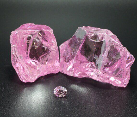 Light Pink Cubic Zirconia Faceting Rough for Gem Cutting Various Sizes Etsy Canada