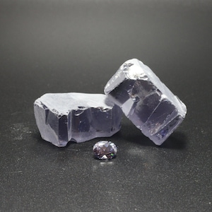 Ocean Grey Diamond Cubic Zirconia Faceting Rough for Gem Cutting - Various Sizes