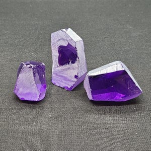 Nanosital Simulated Amethyst Lab Created Faceting Rough for Gem Cutting - #131 - Various Sizes