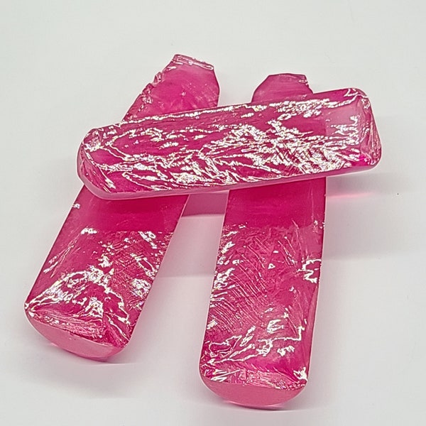 Light Bright Pink #2 Lab Created Corundum Sapphire Faceting Rough for Gem Cutting - Various Sizes - Split Boule
