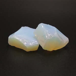 Nanosital Simulated White Opal Lab Created Faceting Rough for Gem Cutting - #001 - Various Sizes