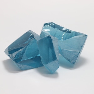Nanosital Simulated Aquamarine Lab Created Faceting Rough for Gem Cutting - #A-150 - Various Sizes