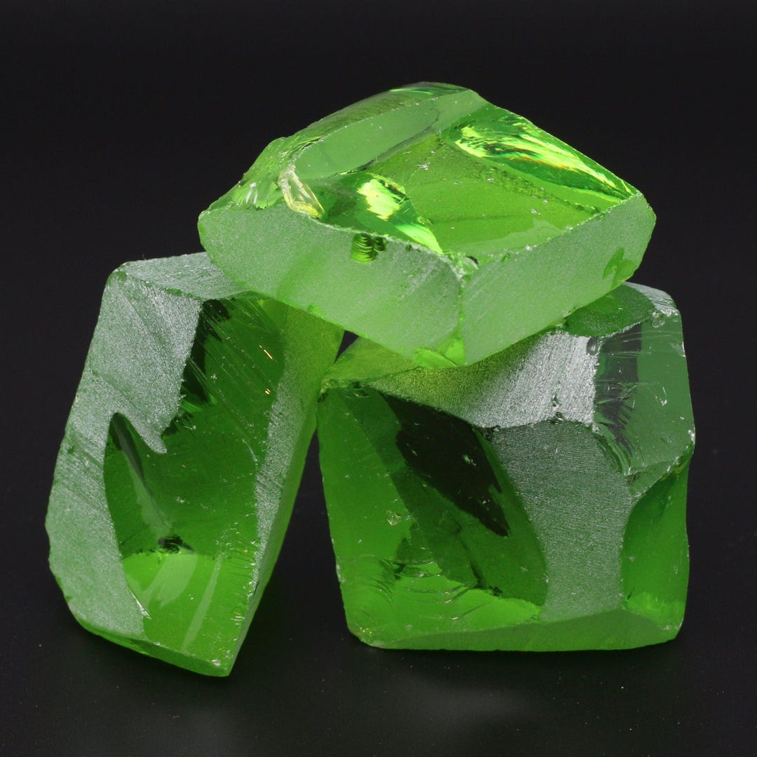 Nanosital Simulated Dark Kryptonite Lab Created Faceting Rough for Gem ...