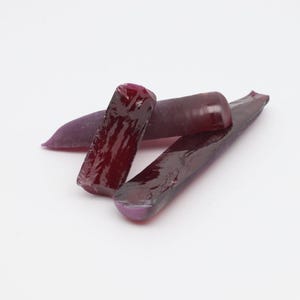 Medium Dark Ruby Red #7 Lab Created Corundum Sapphire Faceting Rough for Gem Cutting - Various Sizes - Split Boule