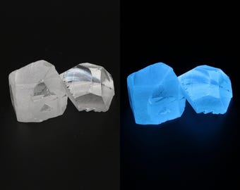 UV Reactive Nanosital #E-272 Lab Created Faceting Rough for Gem Cutting - Various Sizes