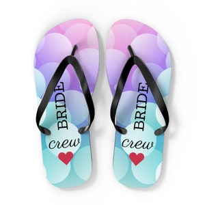 Bride Crew Flip Flops. Bride Neon flip flops