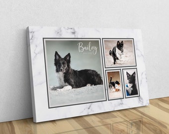 Pet Memorial Photo Collage, Dog Condolence Gift, Dog Passing Gift, Dog Loss Photo Canvas, Dog Bereavement Gift, Pet Sympathy Gift