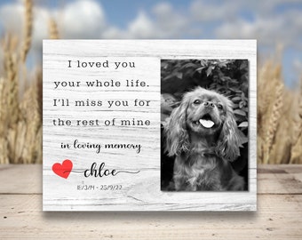 Custom Dog Memorial Passing Gift, Pet Loss Frame Portrait, Dog Passing Away Gift, Pet Sympathy Gift, Dog Bereavement Gift, Memorial Sign Dog