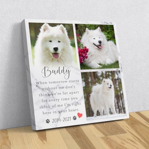 Custom Dog Memorial Photo Collage, Custom Dog Loss Pet Canvas, Dog Picture Collage, Memorial Canvas Dog, Pet Memorial Photo