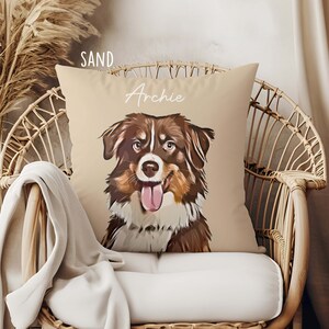 Personalized Pet Portrait Pillow, Pet Pillow Cases, Dog Picture Pillow, Custom Cat Pillow, Photo Pillow Dog, Pet Face Throw Pillow