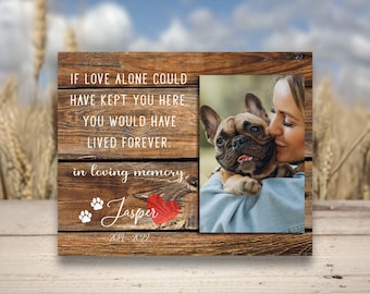 Personalized Pet Memorial Frame, Pet Sympathy Gift, Dog Bereavement Gift, Memorial Sign Dog, Dog Loss Photo Canvas, Dog Condolence Gift