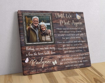 In Memory Sympathy Canvas, Personalized Memorial Canvas, Custom Photo Memorial Canvas, Loss of Father, Canvas Condolence Gift