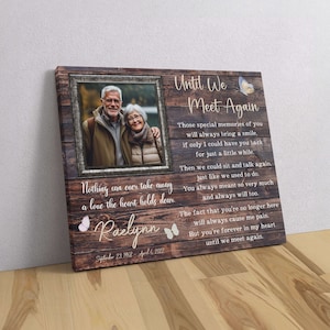 In Memory Sympathy Canvas, Personalized Memorial Canvas, Custom Photo Memorial Canvas, Loss of Father, Canvas Condolence Gift