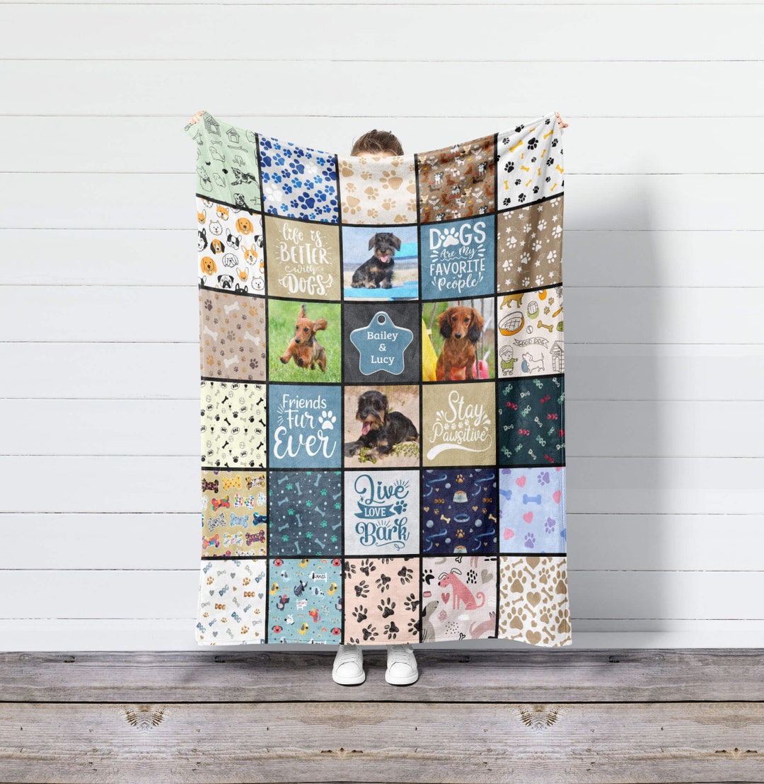 Custom Dog Photo Blanket Personalized Dog Crate Blanket New Etsy