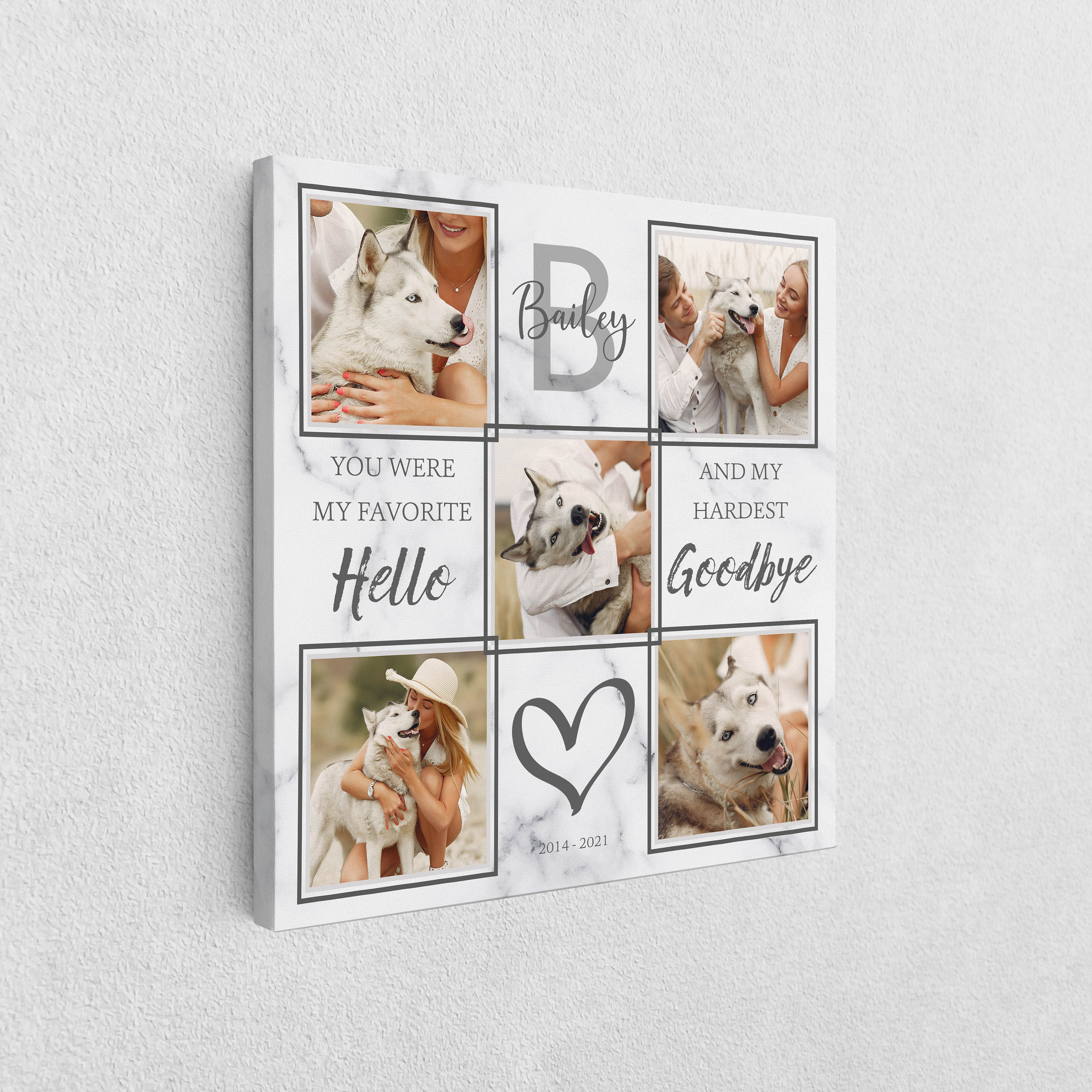 Dog Memorial Photo Collage Pet Loss Frame Portrait Dog Loss Etsy