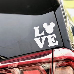 Mickey/Minnie LOVE- Car/SUV Decal - Disney Inspired- Mickey Mouse-Minnie Mouse- car decor- Disney decor- Car/ SUV Sticker- Window Sticker