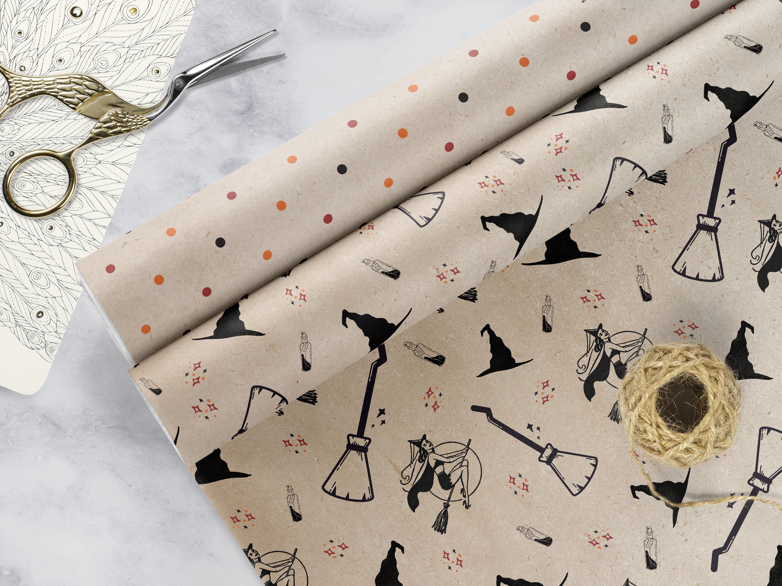 Vintage Halloween Digital Paper Pack: Retro Patterns (digital Download ...