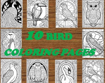 10 bird coloring pages