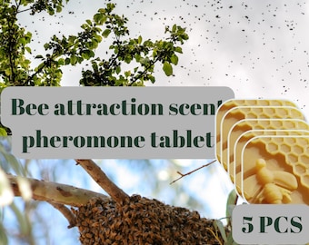 Bee Trap Lure, 5pcs – Natural Beeswax Bee Attractant for All Trap Types, Honeybee Friendly Beeswax Bee Lure,  for All Season Use- Beekeeper