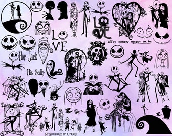 Jack And Sally Svg Etsy