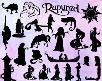 Rapunzel Bundle Svg, Rapunzel, Princess Rapunzel svg, Cricut svg, princess svg, vecteur, Fichier découpé enchevêtré, Fichier imprimable