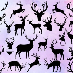 100 Deer SVG - Mega Bundle Deer SVG - Deer Bundle SVG - Deer Silhouette - Deer Cut File - Deer Clipart - Deer Antler Svg - Animal Cut File