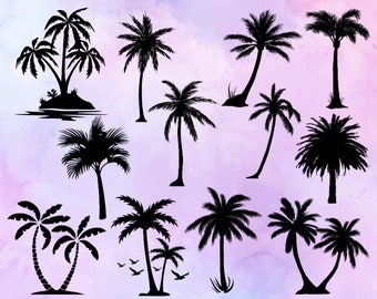 Palm Tree Clipart - Etsy