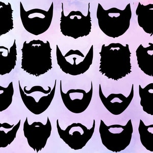 Bart SVG - Männer SVG - Bart Silhouette - SVG Cut Files - Bart Bundle SVG - Bart Clipart - Bart Cut File - Bart Vektor - Direkter Download