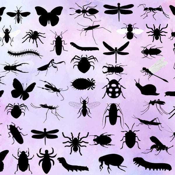 Insect SVG - Insect Silhouette - SVG Cut Files - Insect Bundle SVG - Insect Clipart - Insect Cut File - Insect Vector - Instant Download